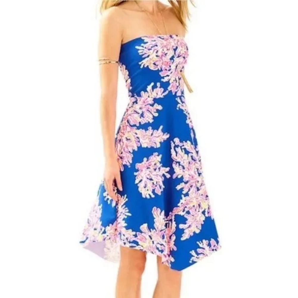 Lilly Pulitzer Strapless Dress Size M Built in Bra